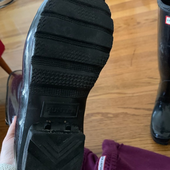 Hunter boots tall gloss black like new size 35/36 - Picture 4 of 5